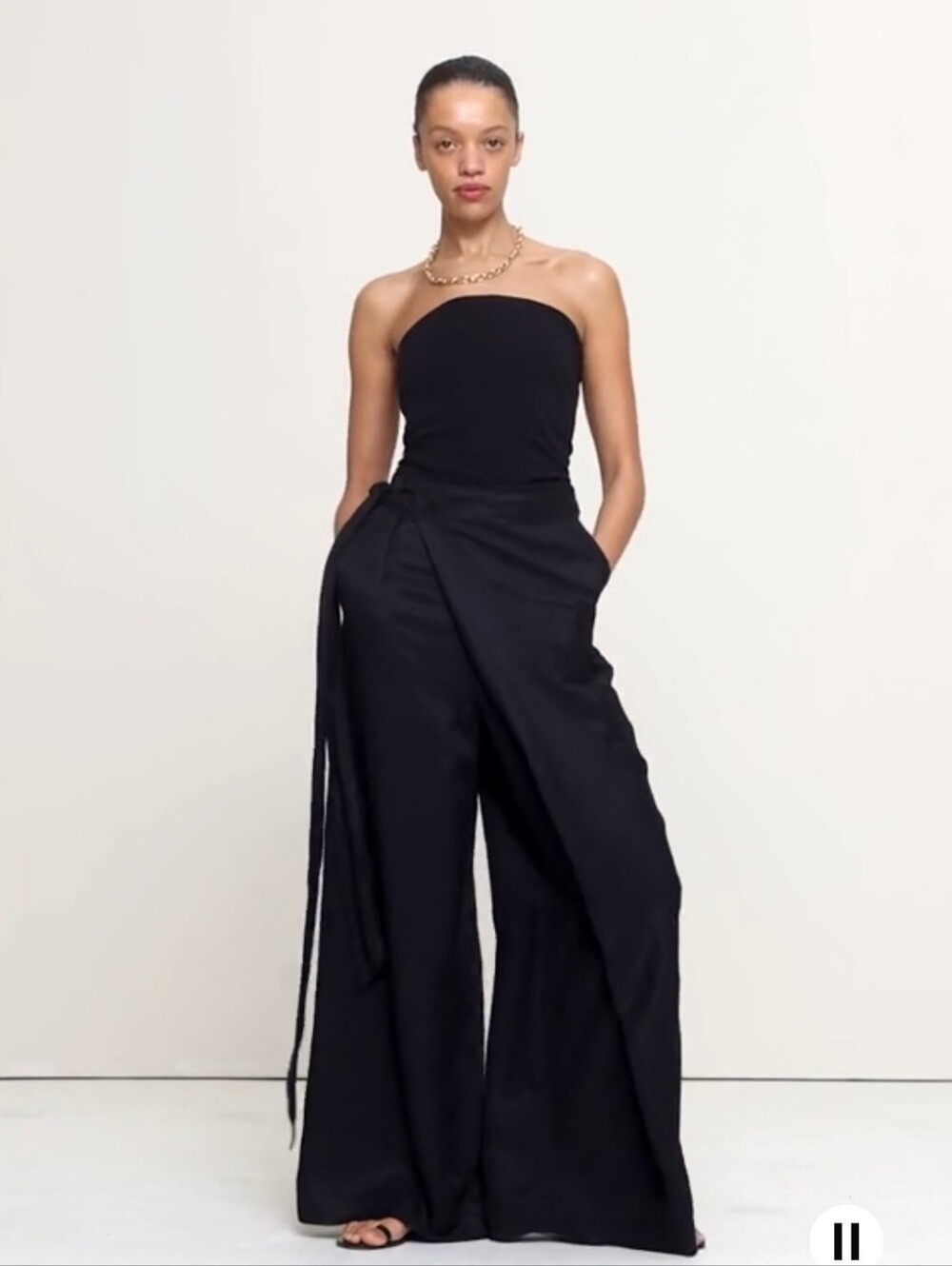 Banana Republic Viscose Linen Palazzo Pant- Tie Wrap XS
